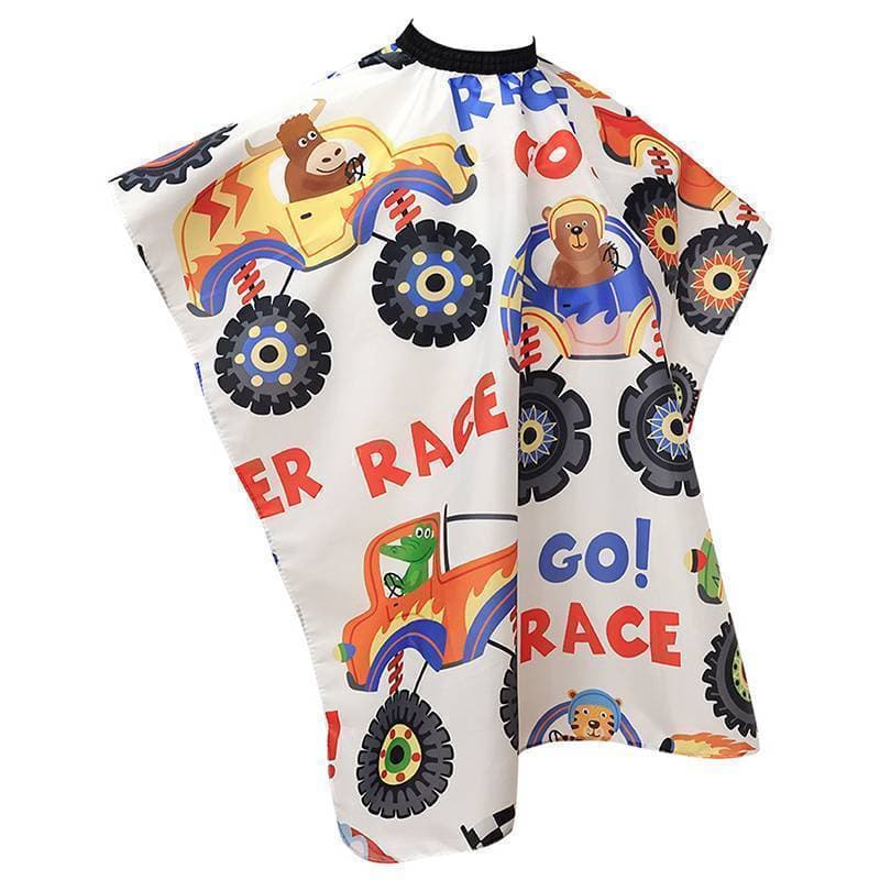 Northvotescastnew Capa De Corte De Cabelo De Carro Infantil De Desenho Animado-Vestido Envoltório De Barbeiro Para Salão