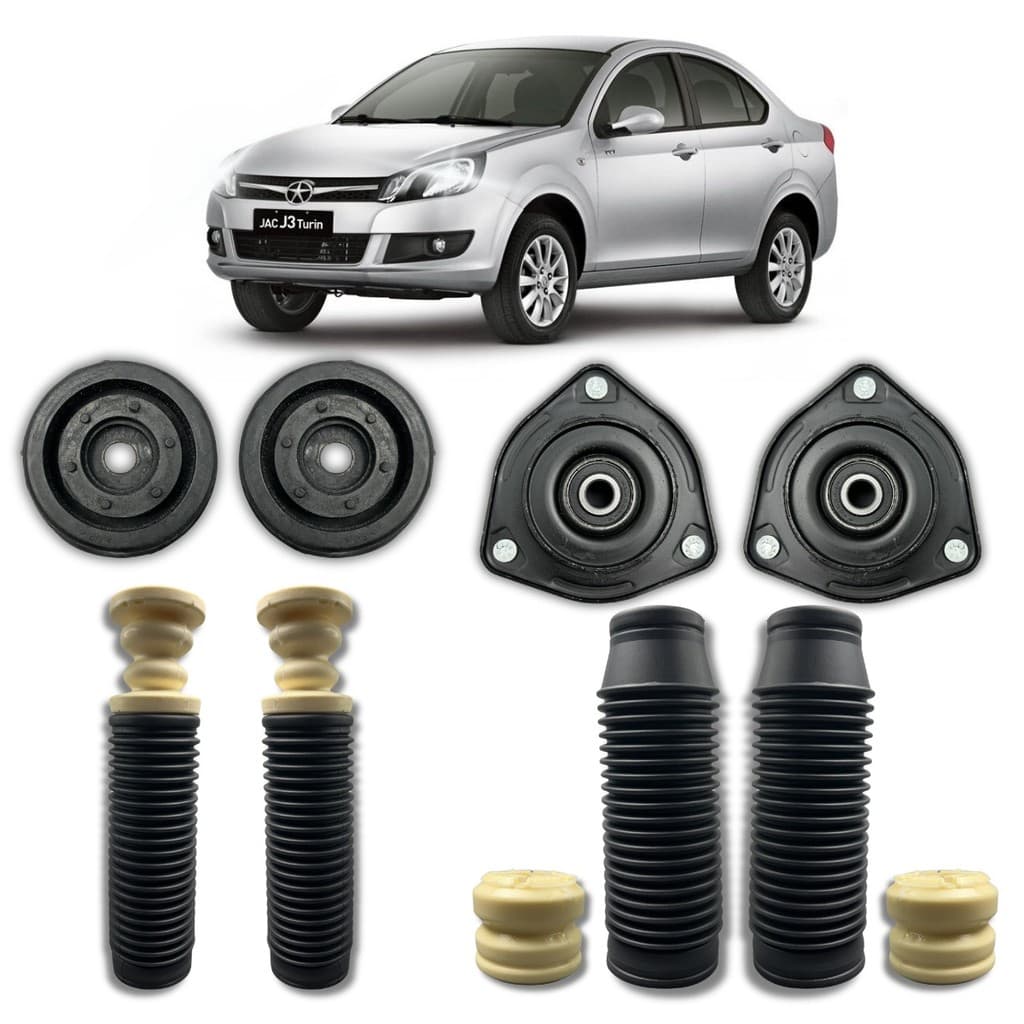Kit Coxim Batente Amt Dianteiro Traseiro Jac J3 2011 A 2016