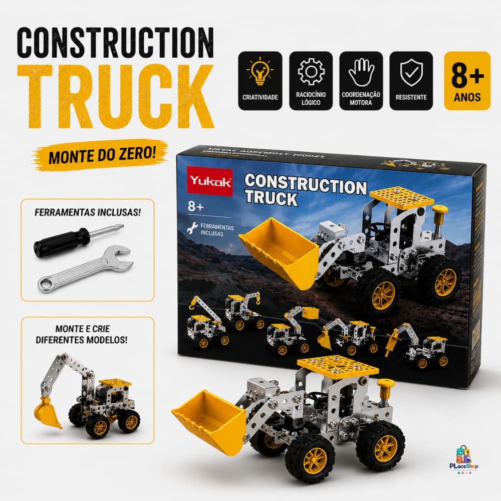 Construction Truck – Monte, Desmonte e Crie Novas Aventuras