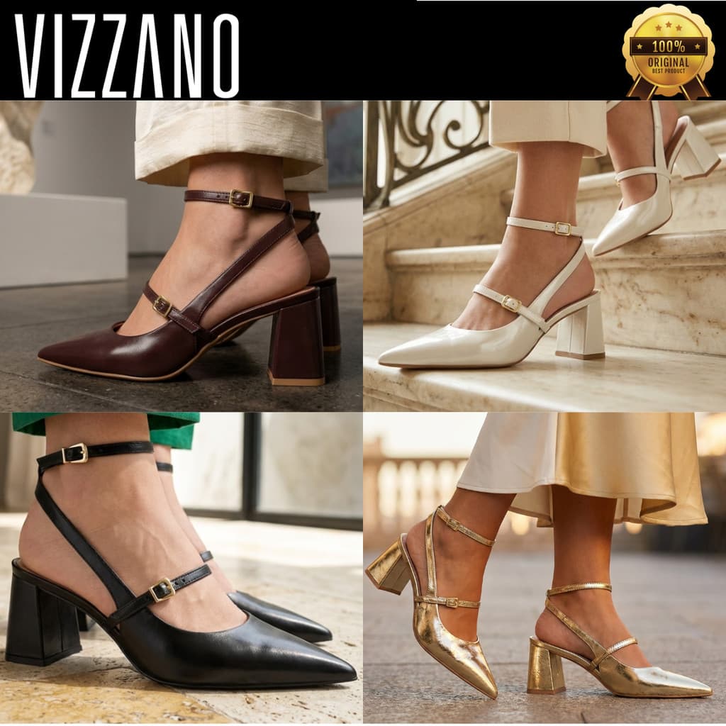 Sapato Feminino Clássico Vizzano Pelica Salto Médio Confortável para Dia a Dia e TrabalhoSapato Feminino Vizzano Origina