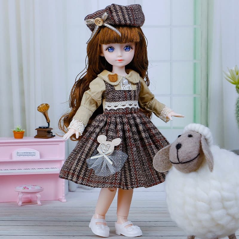 Conjunto de Boneca BJD H0AE 30cm DIY, Linda Boneca Princesa com Olhos Coloridos em 3D, Brinquedo para Meninas XU6C