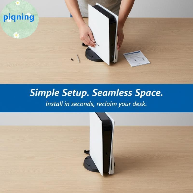 Piqning Console De Jogos Vertical Suporte Estável Braet Plástico Resistente Com Parafusos De Fixação Para Uso De Organiz