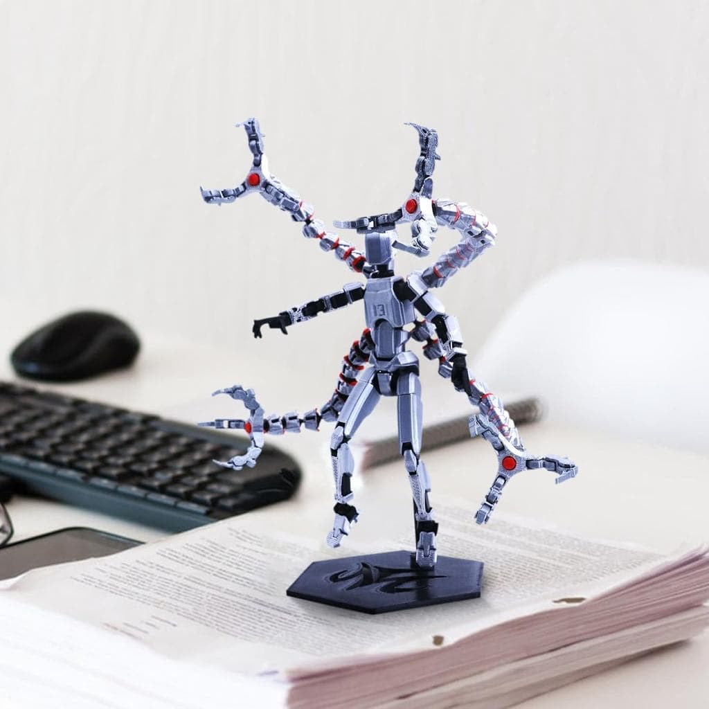 Figura De Ação T13 (Montagem Concluída) Titan 13 Manequim 13 Robô Impressa Em 3D