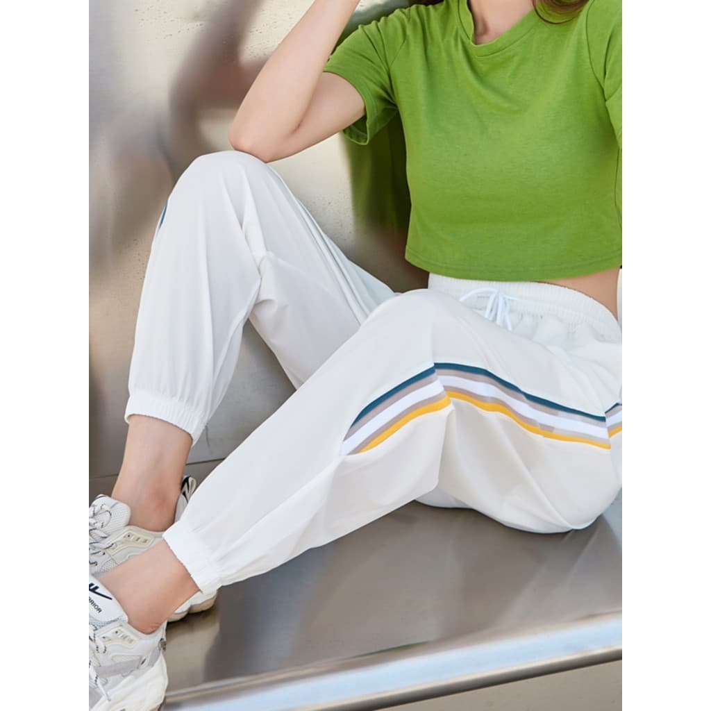 Calças de secagem rápida femininas de verão ultrafinas respiráveis calças esportivas ao ar livre moda All-Match calças d