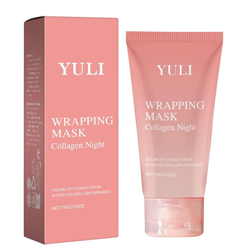 Máscara noturna de colágeno YULI, máscara facial de colágeno para uso noturno, máscara facial fácil de remover, máscara