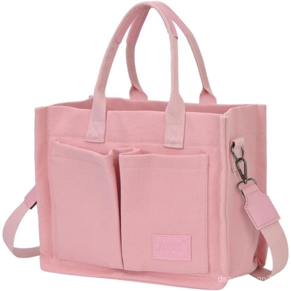 Bolsa Grande de Lona NGIL – Bolsa de Ombro para Viagem para Mulheres, Estojo para Laptop, Estilo Leve para Trabalho, Des