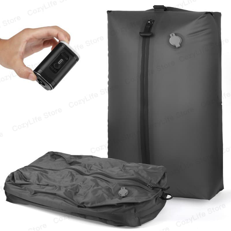 Saco a Vácuo Impermeável IP67 para Viagens, Saco de Compressão Reutilizável com Bomba Durável para Armazenamento