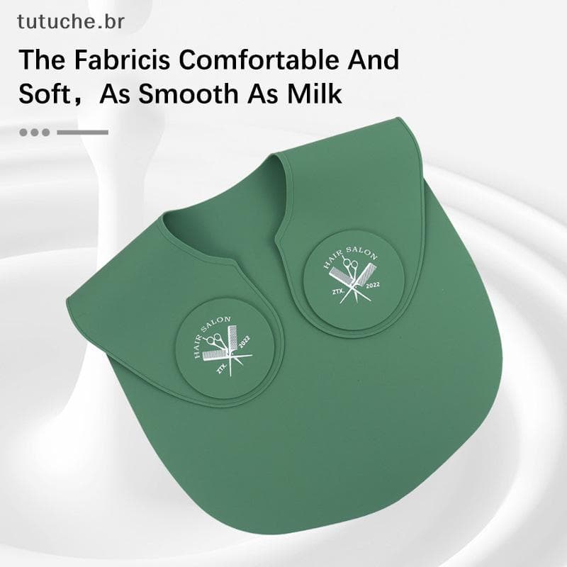 TU Silicone Colar De Corte De Cabelo Tingimento Xales Cabeleireiro Capa Ne Envoltório Guarda Almofada De Ombro Cachecol
