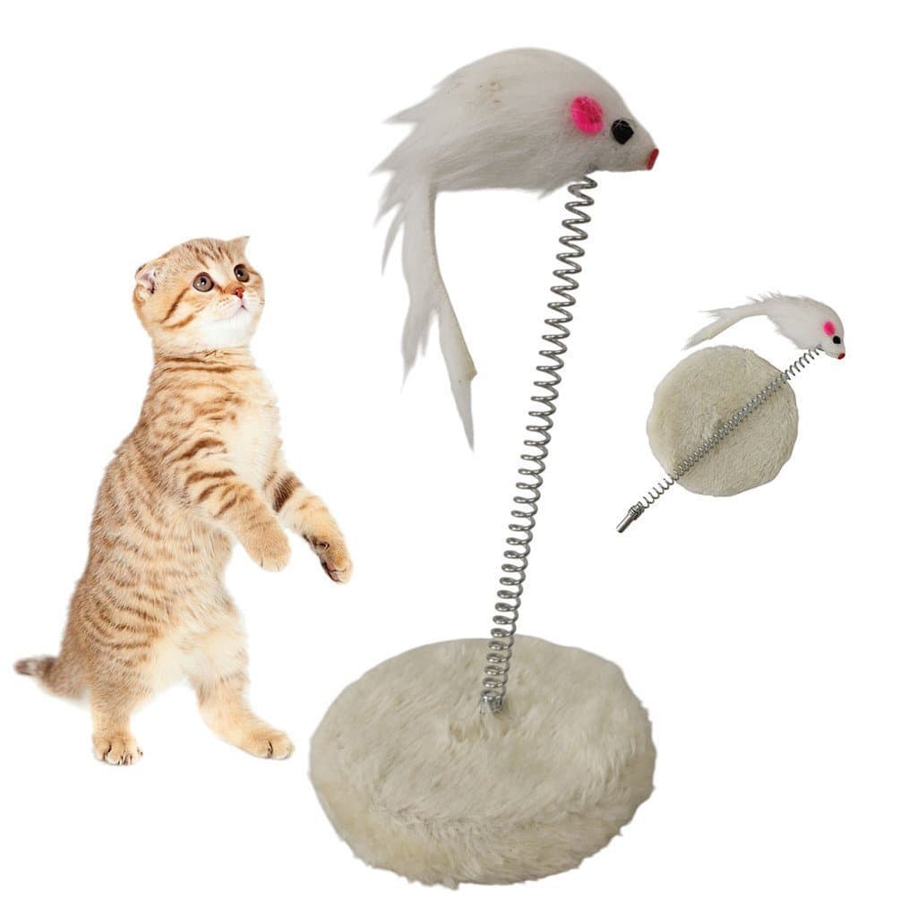 Arranhador Gato Mola Ratinho C/ Guizo - Brinquedo Interativo Anti-Stress