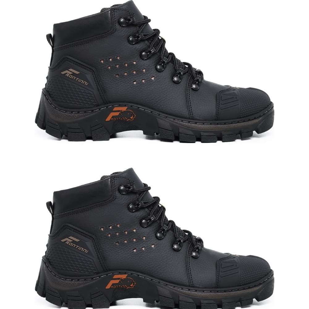 Kit 2 Tênis Coturno Masculino Bico Emborrachado Pvc Coturno