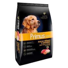 Ração Primus Gold Sabor Torresmo 14kg Cães Adultos Raças Médias Grandes