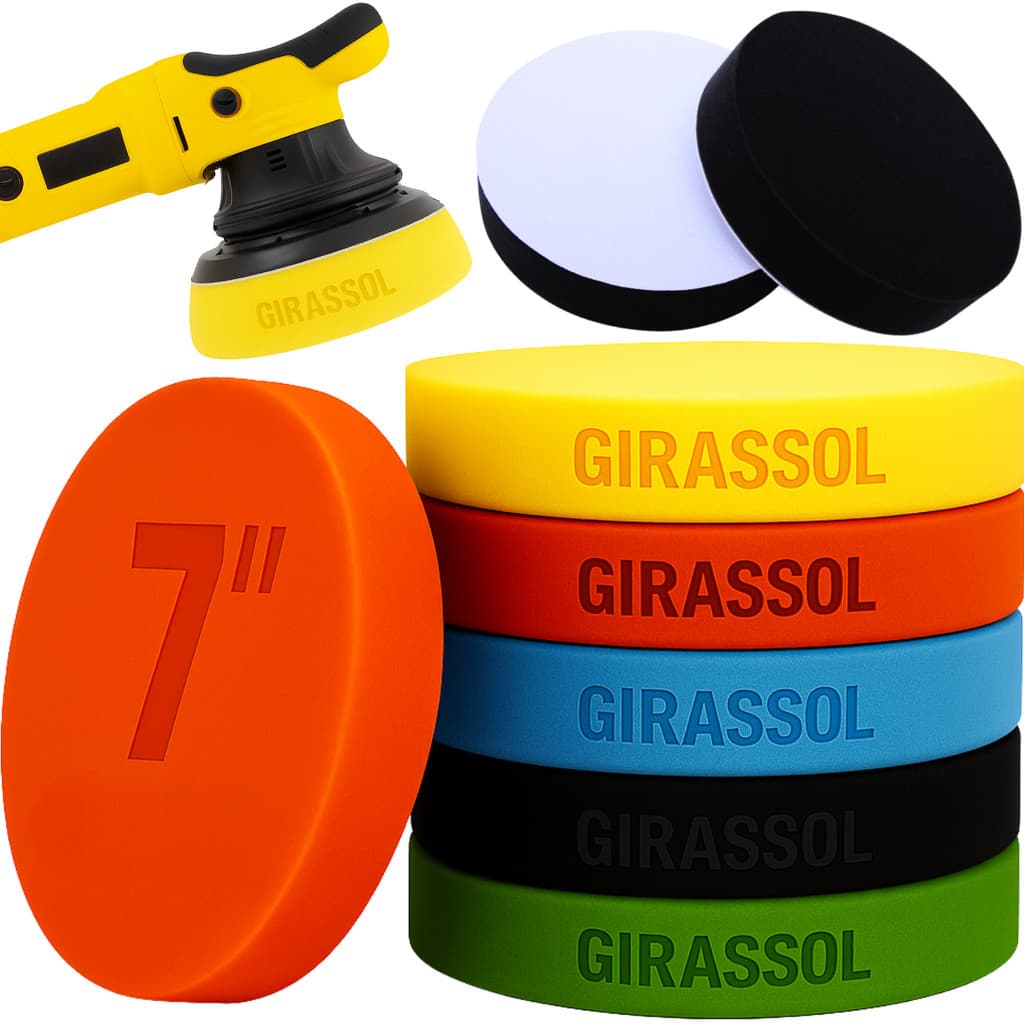Kit 5 Boinas Espuma 7 Polegadas 180mm Polimento Automotivo Corte Refino Lustro KP5