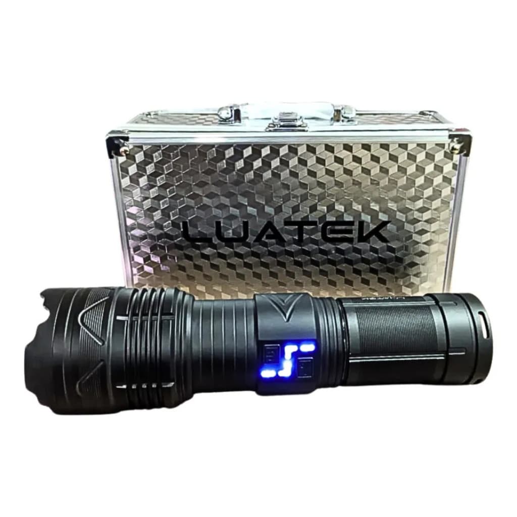 Lanterna Tática Led Laser Canhão Luz Mais Potente