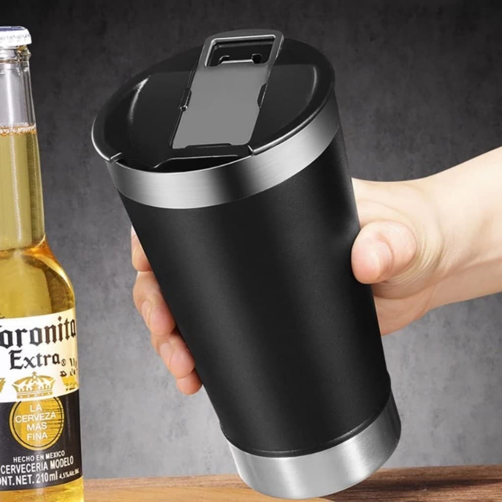 Copo Térmico Com Tampa E Abridor De Garrafa 510ml Sortido Ideal Para Presente Com Garantia