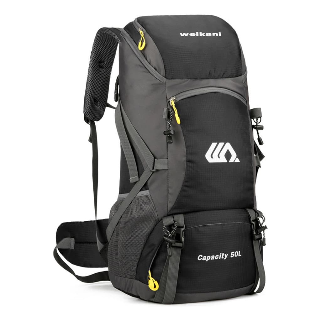 Mochila Camping Trilha 50 Litros Cargueira Impermeável Reforçada De Viagem Pesca Masculina Femenina Academia Esportiva
