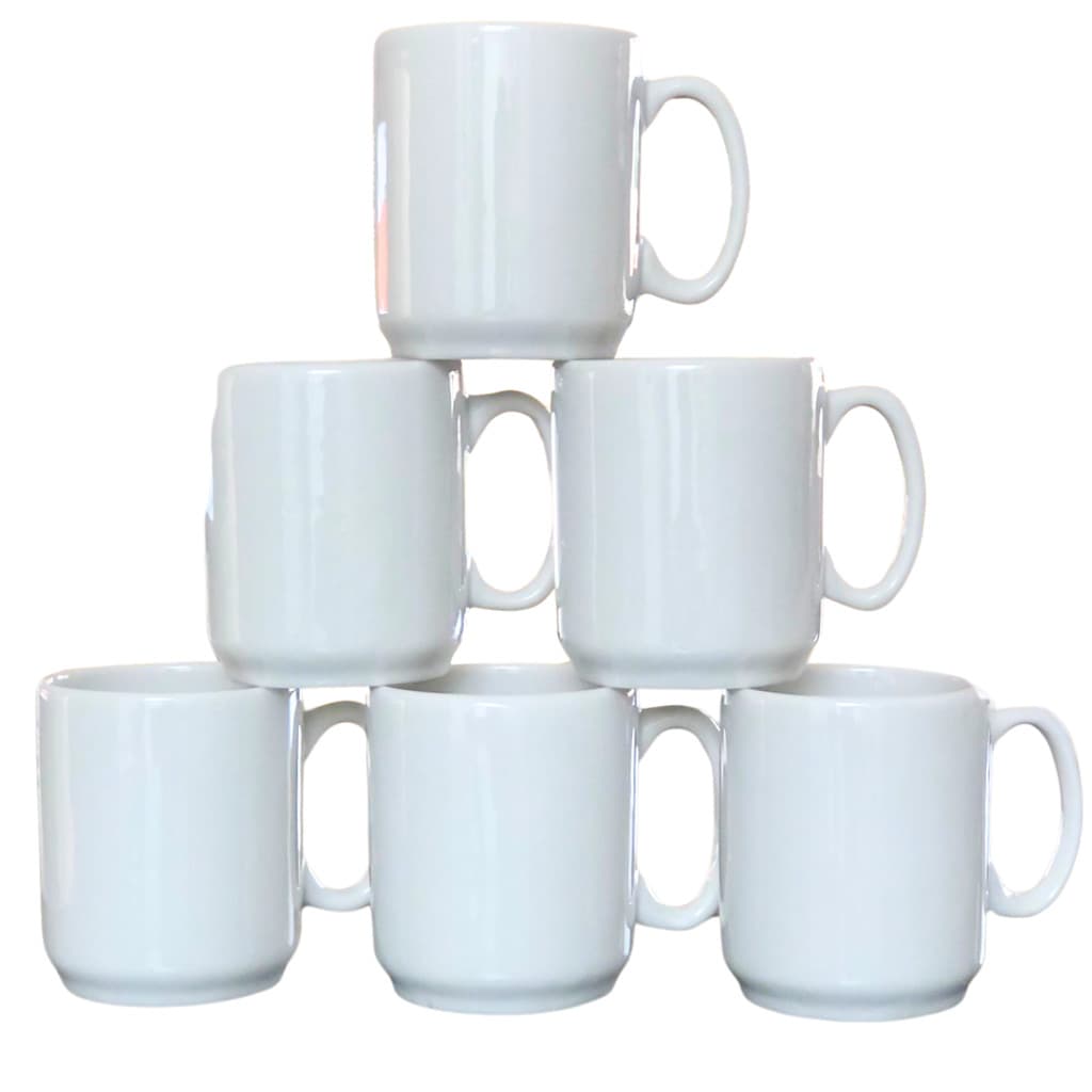 Jogo canecas 150ml - Kit Porcelana branca (2)