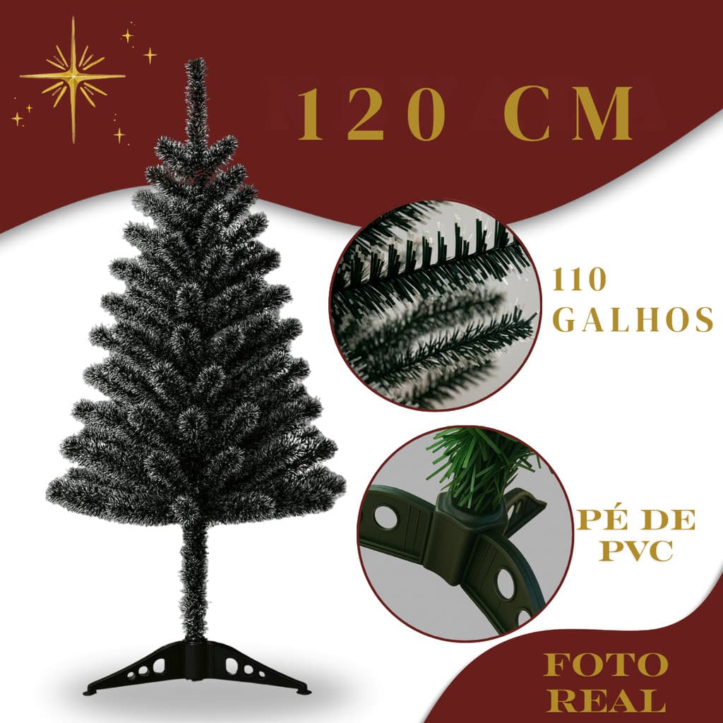 Árvore de Natal 120 cm 110 Galhos Premium Luxo Decoração de Natal 2025