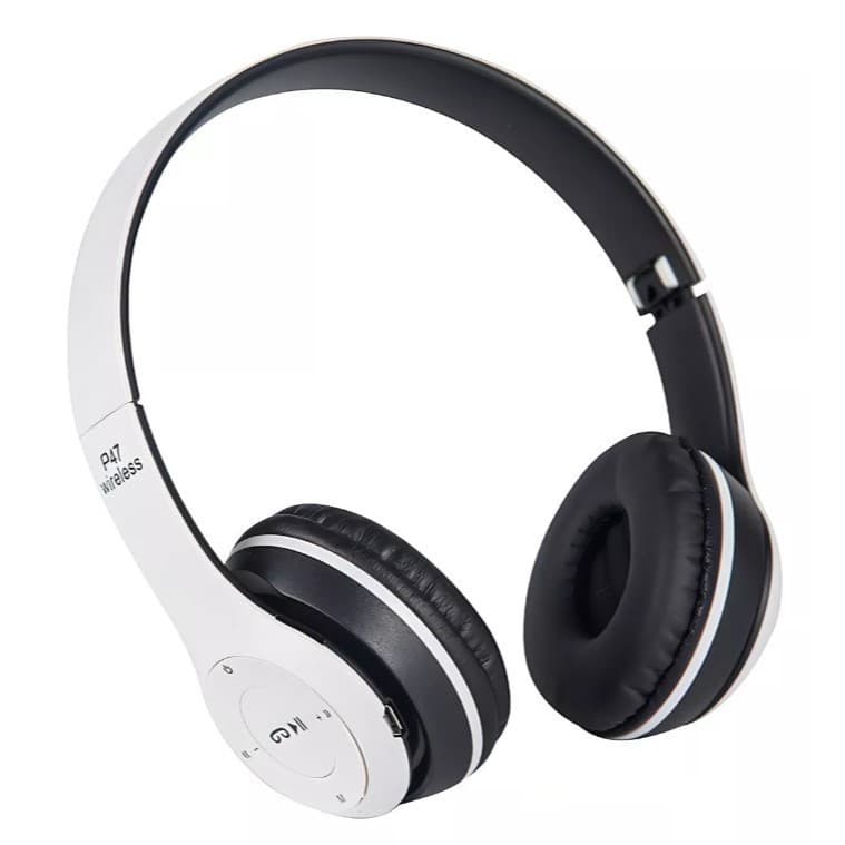 Fone de Ouvido P47 Headphone Sem Fio Estéreo Bluetooth Wireless Micro Sd 5.0 Dobrável Com Microfone Regulável.