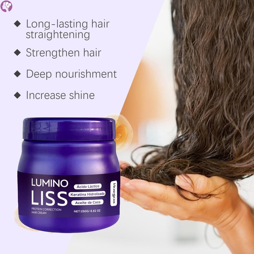 Lumino-Liss Creme Alisador De Tratamento De Alisamento De Cabelo Adequado Para Todos Os Tipos