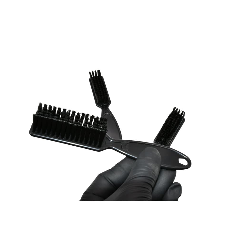 Kit 3 Escovinhas de Disfarce Degrade Fade Preta Profissionais Para Barbeiro pra Modelagem de Barba