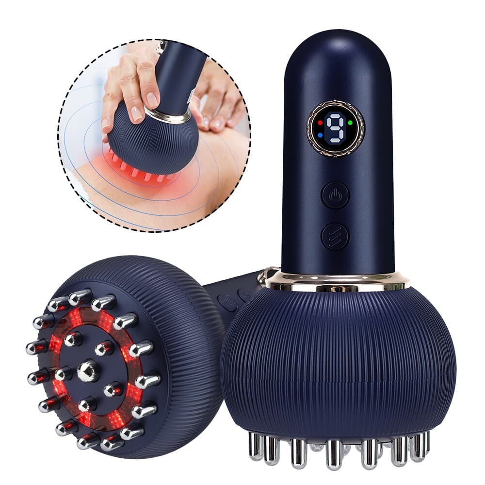 Massageador Corporal Elétrico Redutor de Celulite Com Aquecimento Vibração Recarregável USB