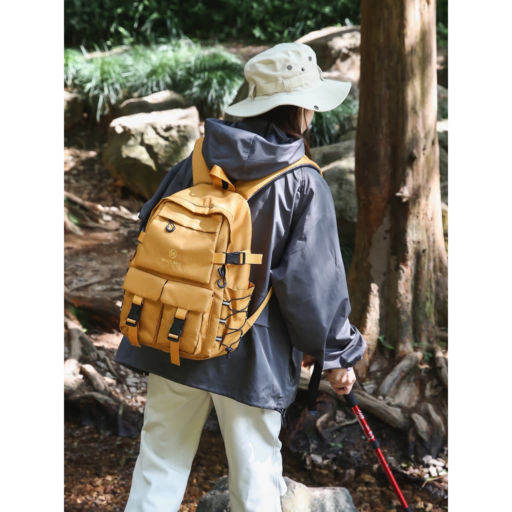 Mochila escolar ao ar livre para meninos, estudantes do ensino médio, reduz a carga, proteção de cume, grande capacidade