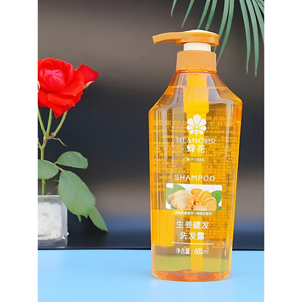 Shampoo Flor de Abelha 600ml Fofo Refrescante Hidratante Suave Fragrância Brilhante Homens Mulheres Shampoo Portátil