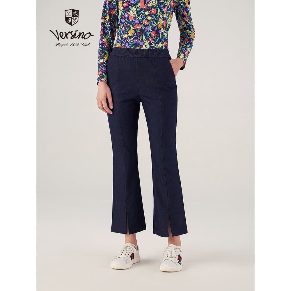 Versino versino calças casuais femininas Jeans outono novo estilo calças fenda Design calças de perna larga feminina