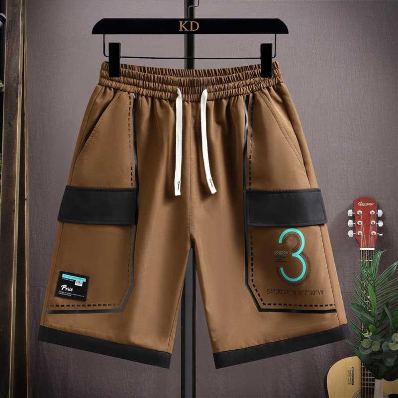Shorts gerais masculinos verão novo estilo de secagem rápida Casual calças de cinco pontos calças esportivas de marca na