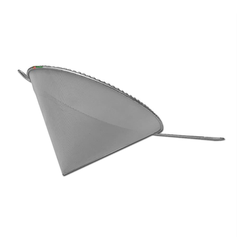 2un Coador E Funil C/ Cabo P/ Óleo Inox 21x30cm Cônico Cone