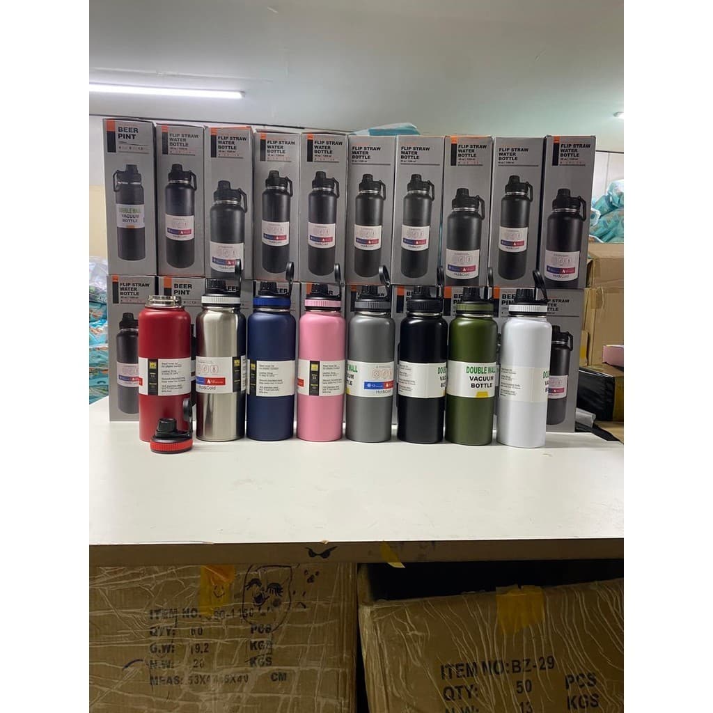 Garrafa Termica 1.200ml Academia /40 oz Matem Sua Bebida Gelada ou Quente com Com visor de temperatura