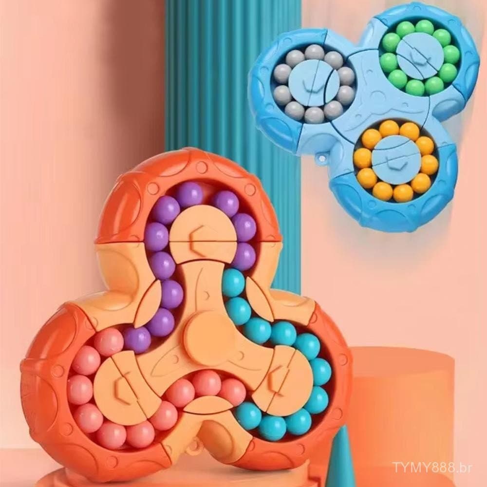 Cubo Fidget Spinner de 6 Lados 2 em 1 Quebra-Cabeça Compacto Portátil Criativo Brinquedo de Descompressão Estéreo