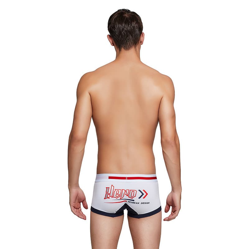 SEOBEAN SEOBEAN Cueca Boxer masculina estilo japonês moderno em U convexo