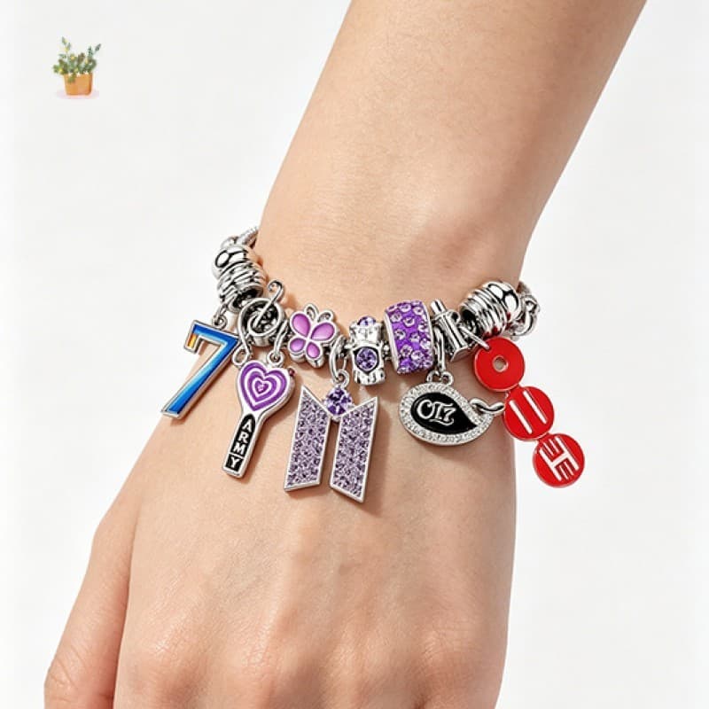 Pulseira De Contas BTS1 OT7ARMY-Design De Baleia De Grupo Juvenil De Desenho Animado
