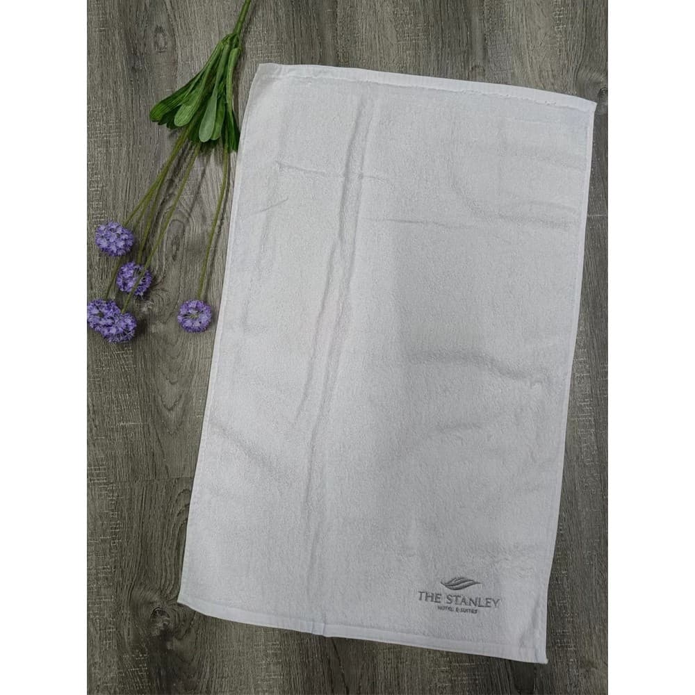 Comércio exterior puro algodão dupla Face bobina branco engrossado toalha clássico cor sólida rosto toalha Hotel Unisex