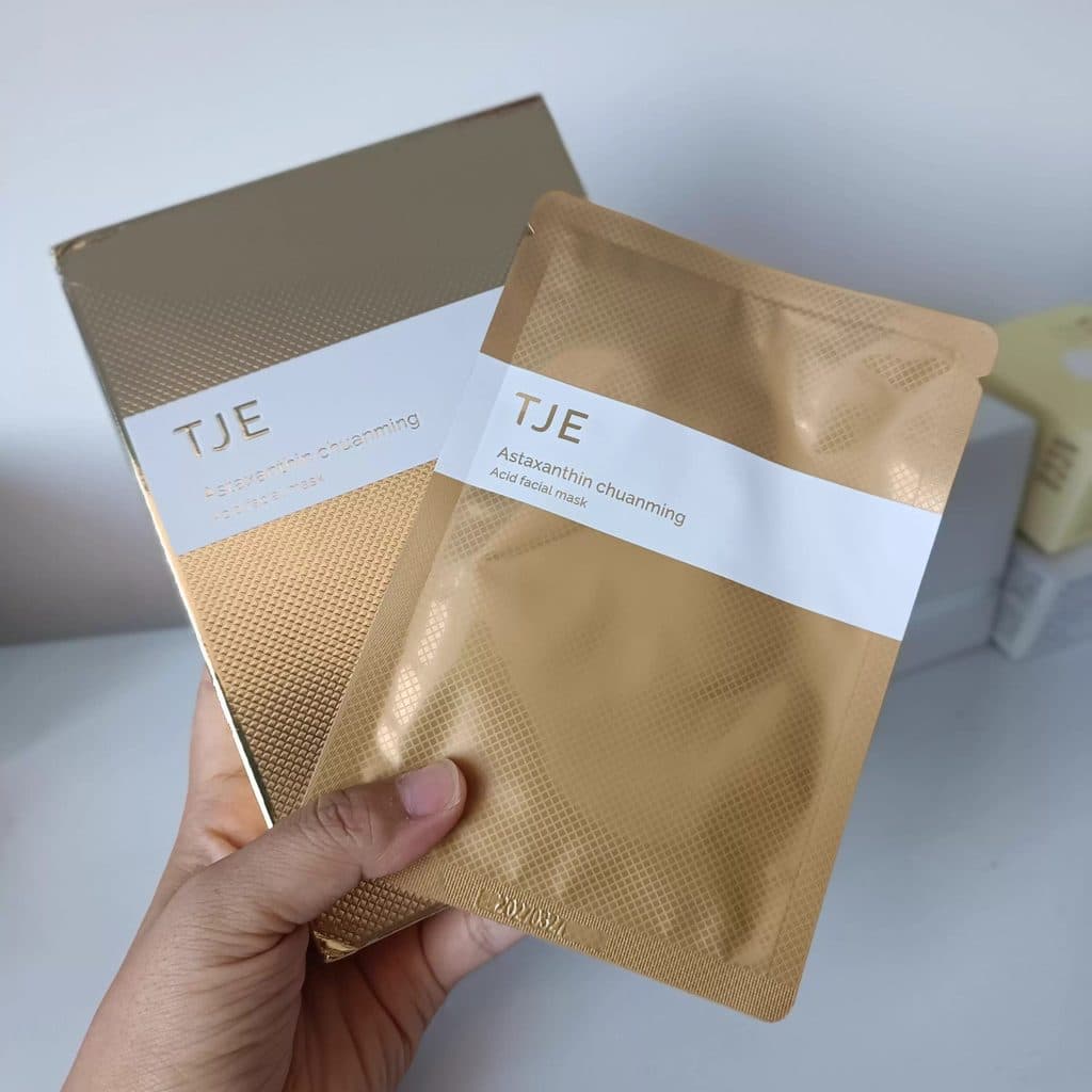TJE Astaxantina Máscara de Ácido Tranexâmico Antienvelhecimento Antioxidante Iluminar o Tom da Pele Máscara Hidratante d
