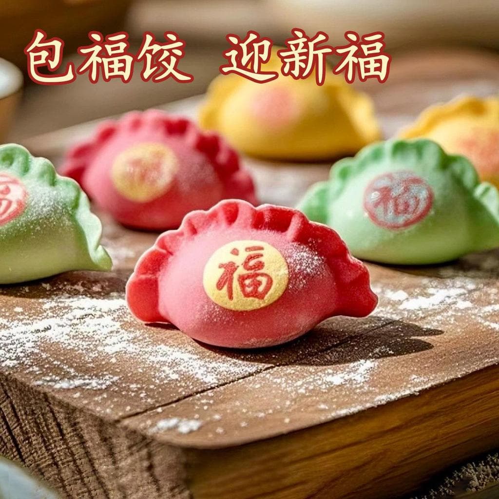 Bolinho de pele selo de aço inoxidável fortuna vida personagem feliz molde especial ano novo doméstico novo estilo impre