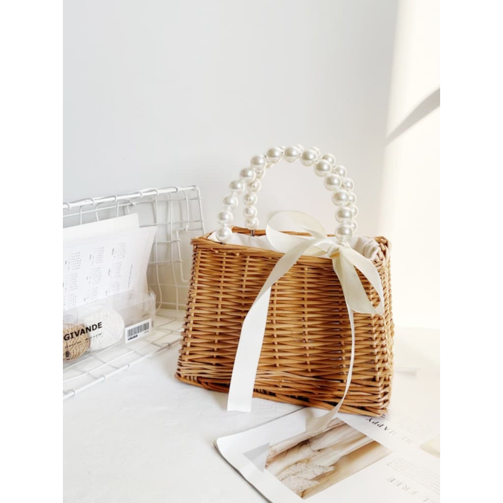 Saco de tecido feminino palha salgueiro Rattan bolsa cesta vegetal beira-mar saco de praia feminino 2025 novo estilo lem