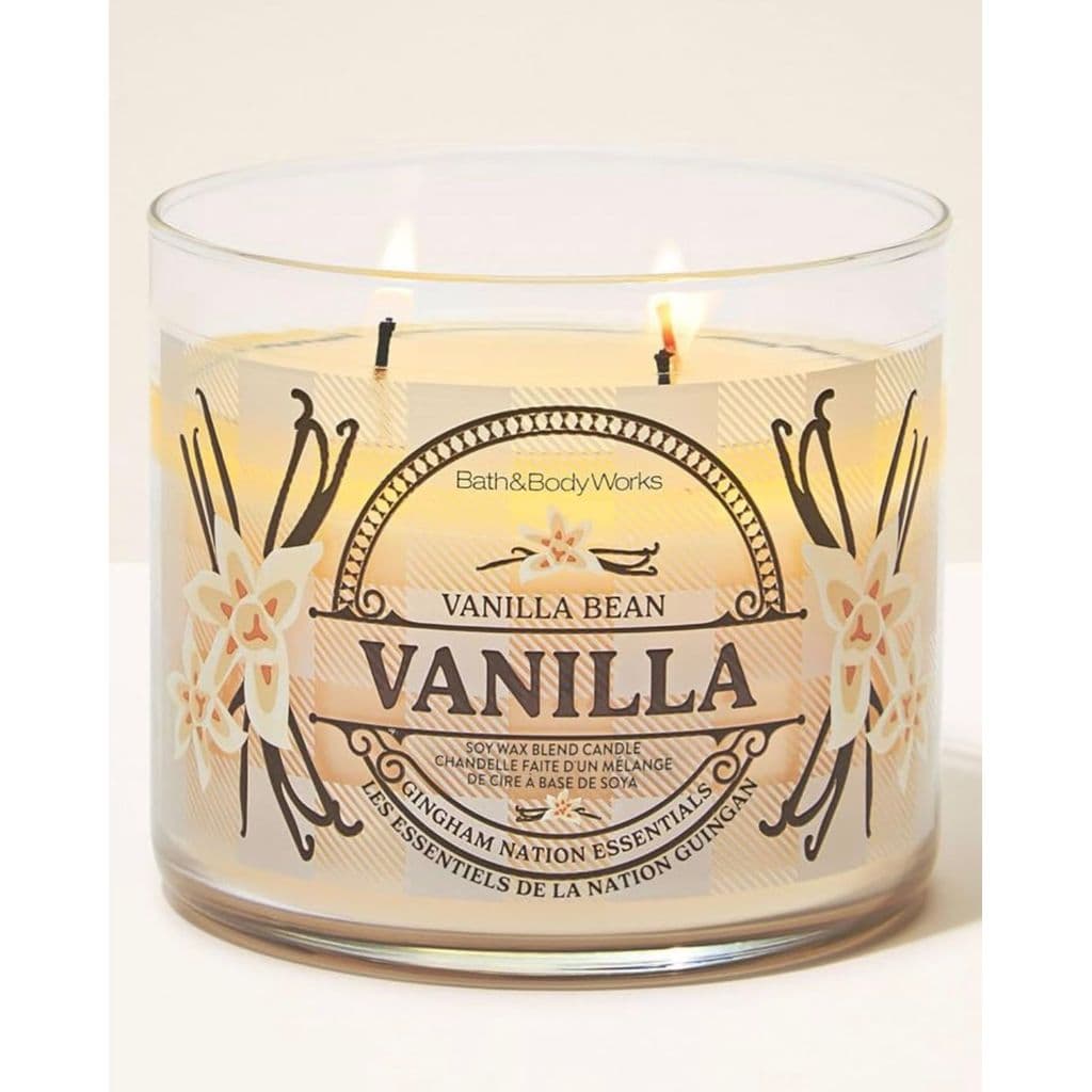 Vela Aromática 3 Pavios Vanilla Bean Vanilla Bath & Body Works