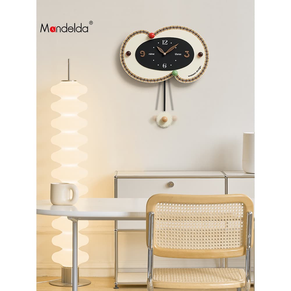 Mandelda marca coreana arte relógio de parede sala estar casa criativo pendurado na parede 2026 novo estilo relógio excl