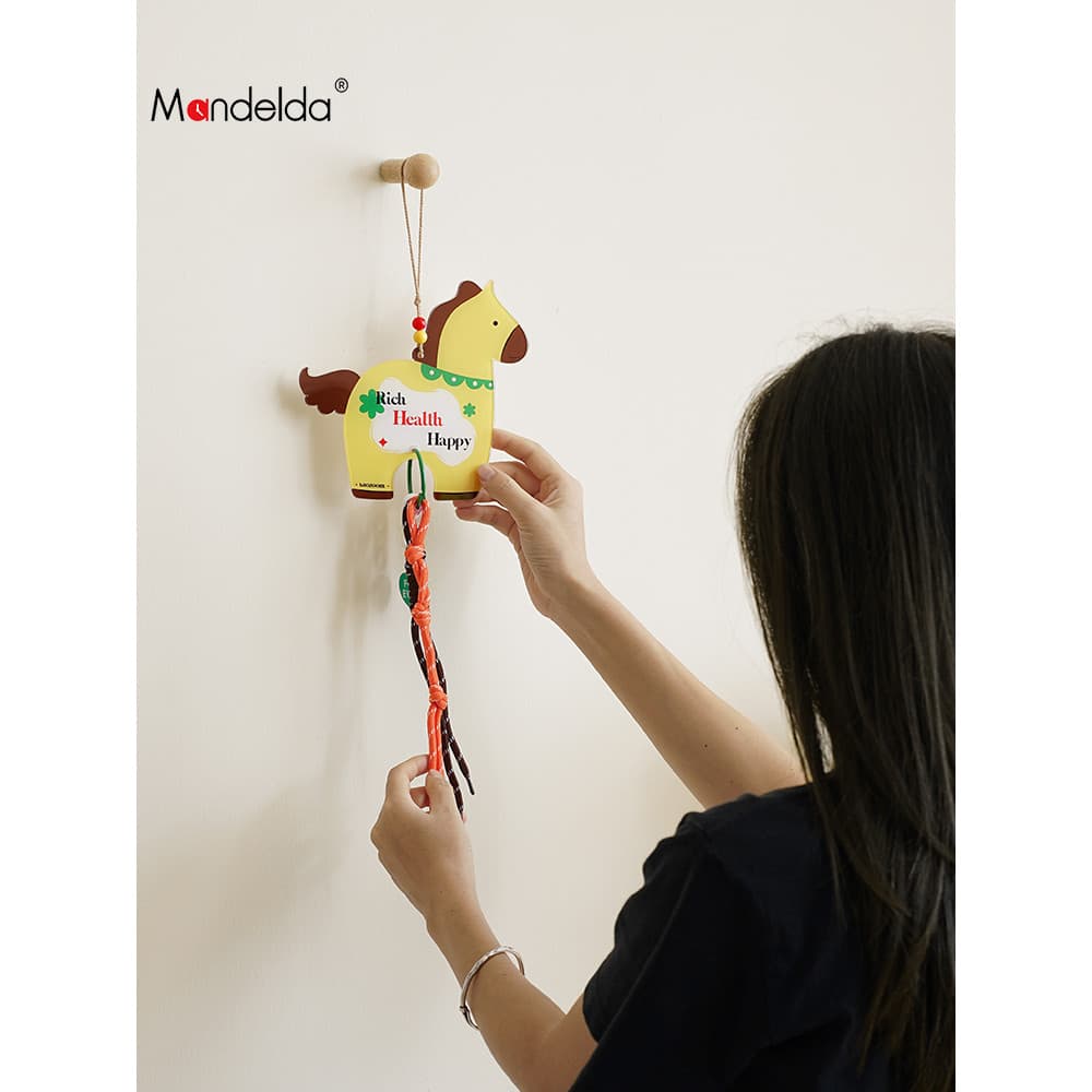 Mandelda marca coreana pônei ano novo ornamentos maçaneta da porta de entrada pingente primavera Festival decoração fest