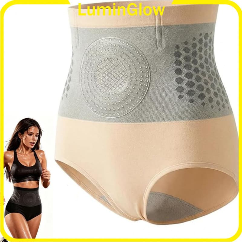 [LuminGlow] Shorts Modeladores 4 em 1 com Micro-partículas de Moringa |     Queima de Gordura, Controle Abdominal, IGMY