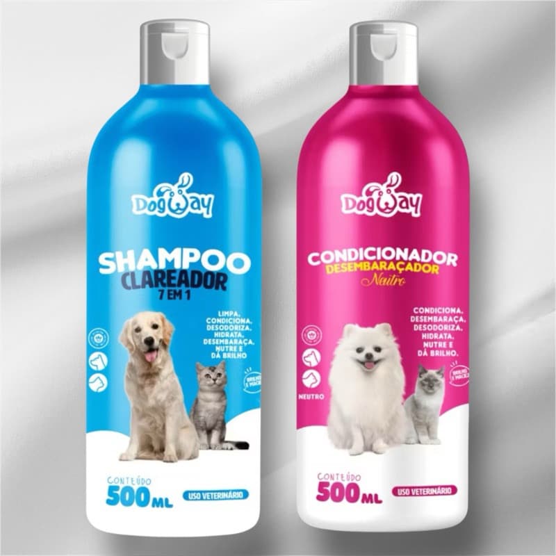 Shampoo e Condicionador Para Cães e Gatos Original Genial Pet - 500ml PROMOCAO