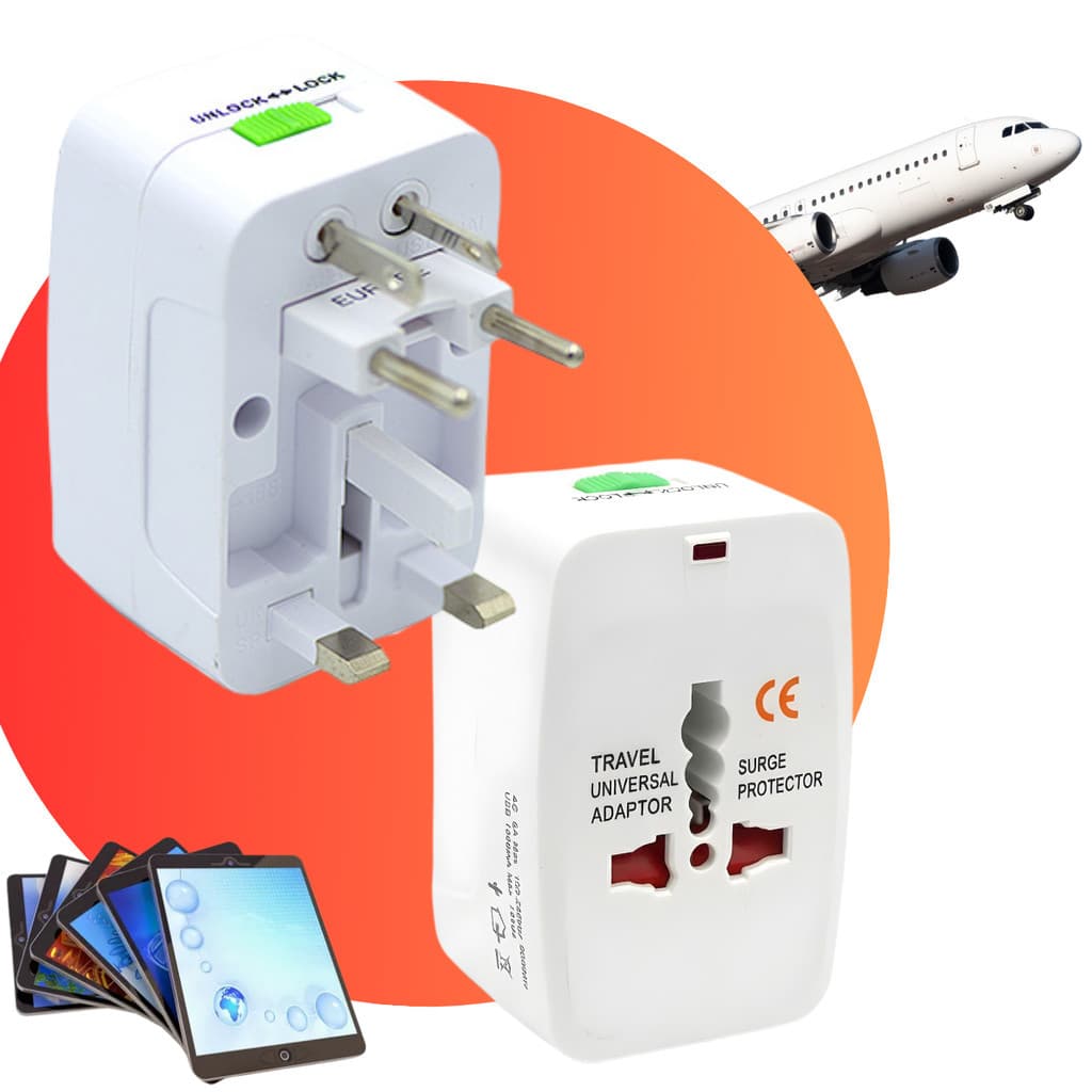 Tomada Universal Adaptador Internacional Viagem Exterior Americano Europeu Britânico Argentina HAVANDO