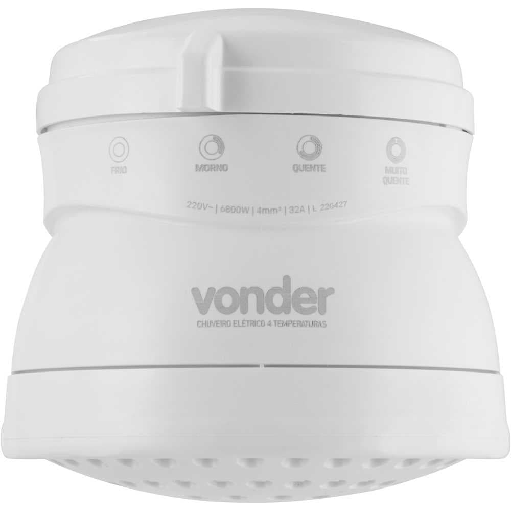 Ducha 4 temperaturas 6.800 W 220V branca, VONDER