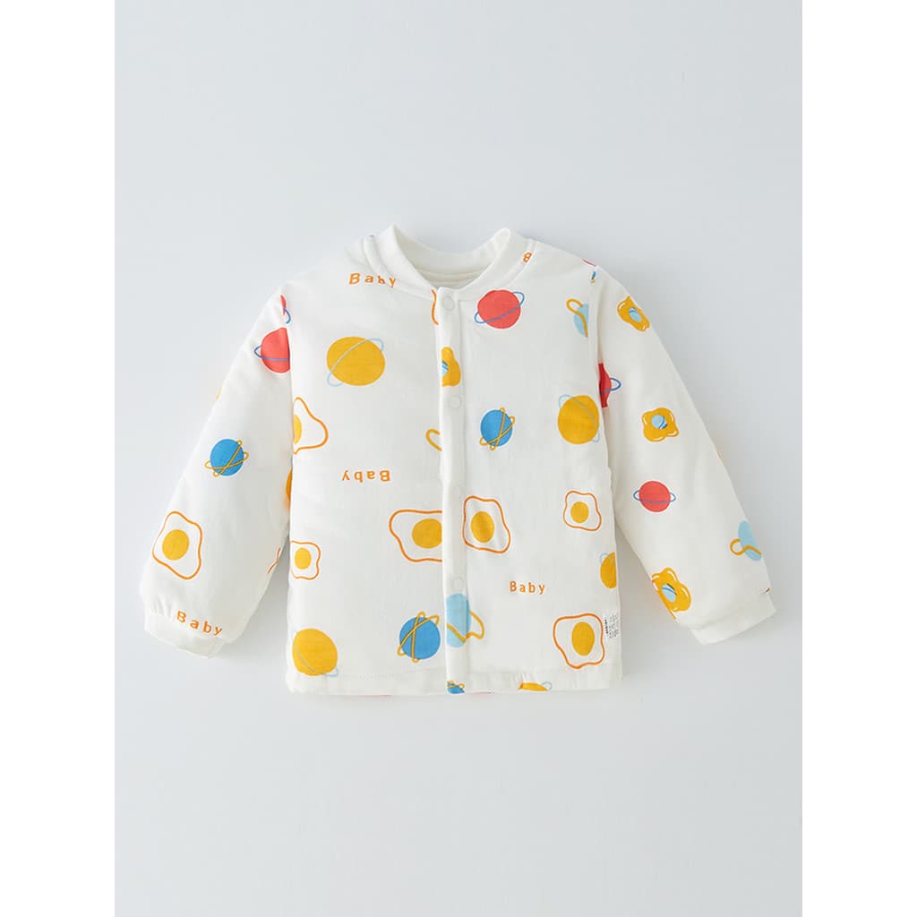 Fino acolchoado outono inverno roupas de bebê puro algodão quente topo Cardigan forro roupas acolchoadas de algodão prim