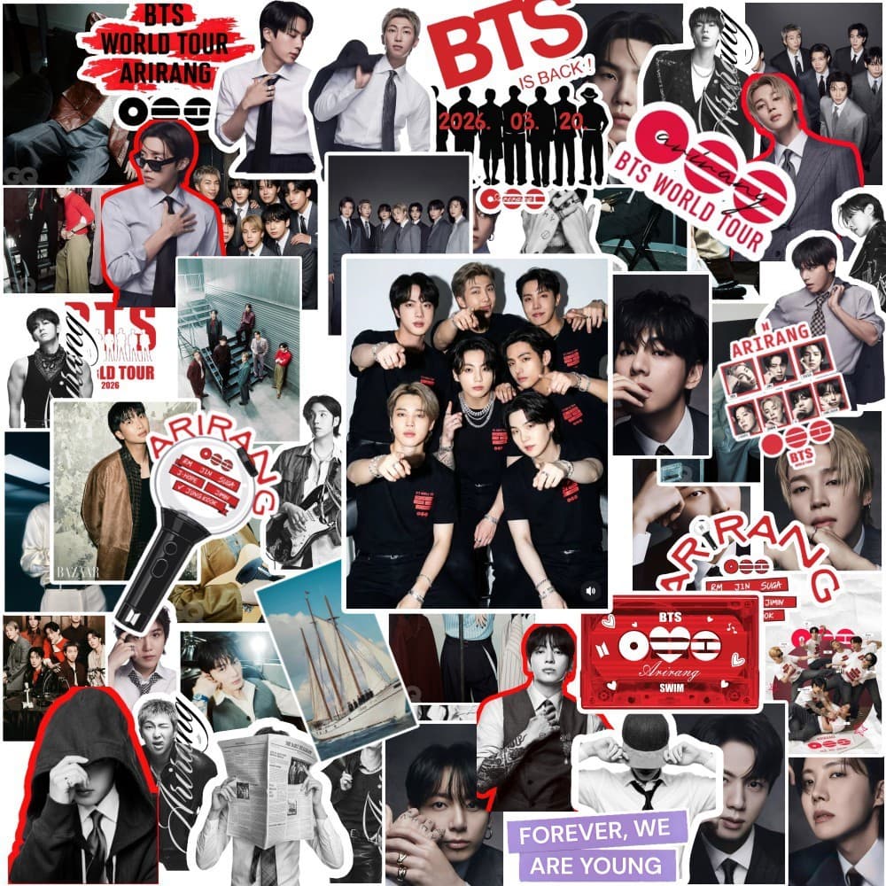 55 Pçs/set ARIRANG Adesivo Foto Diário Bagagem Adesivos