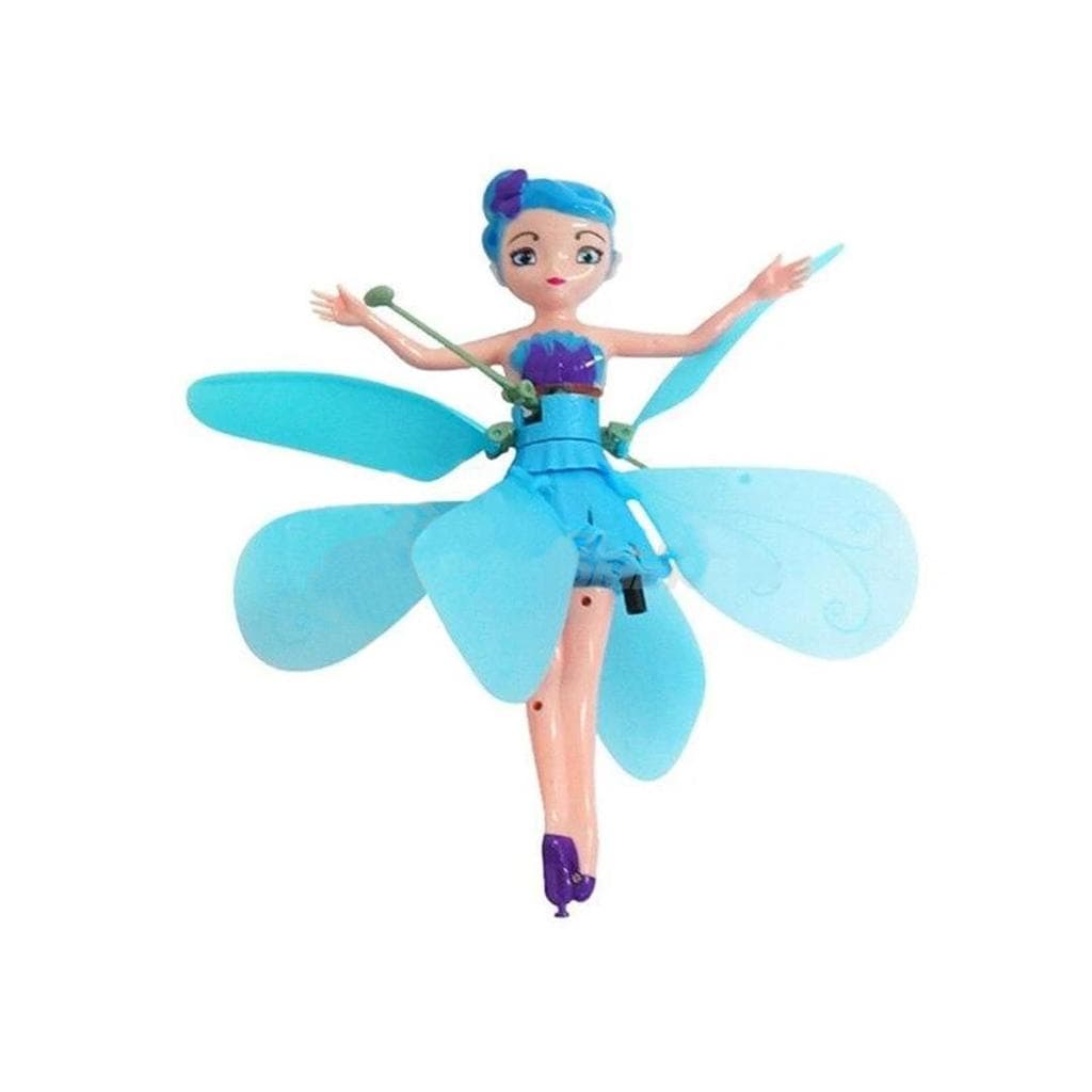 Boneca Fada Voadora Princesa Aerocraft Azul 19cm com Sensor