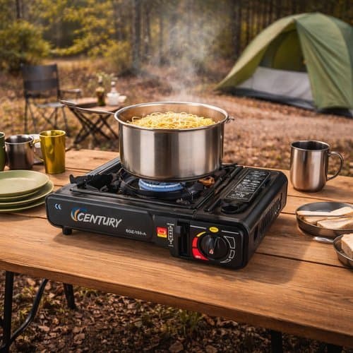 Fogareiro Portatil Mesa Maleta Camping Cozinha Preparo Alimentos Portabilidade