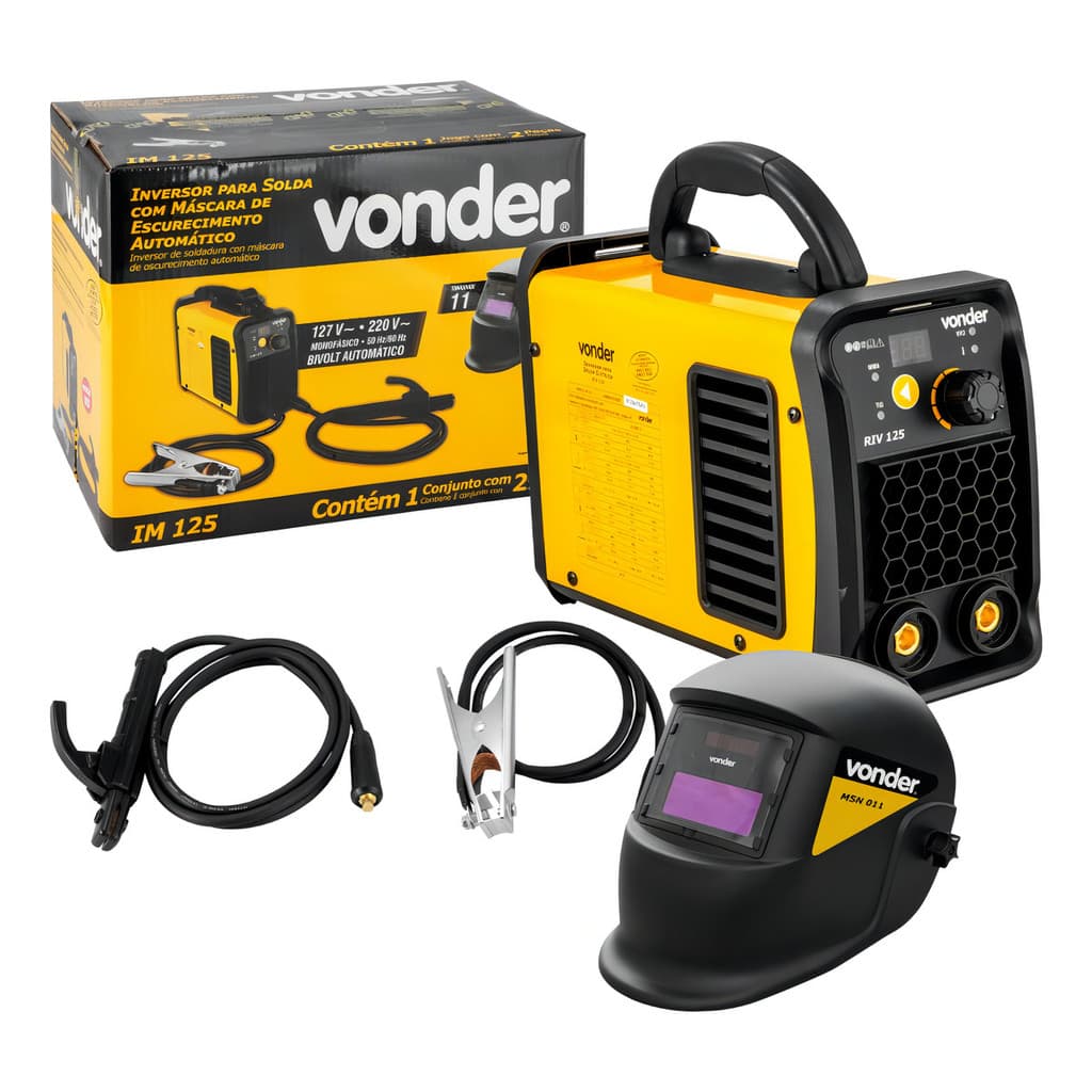 Inversor Para Solda Máscara Monofásico TIG120A IM125 Vonder